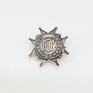 Sterling silver 925 ROC lapel pin, spiked, unisex